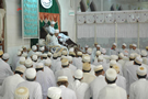 Mumineen seated in the Masjid for Maatam-e-Husaini